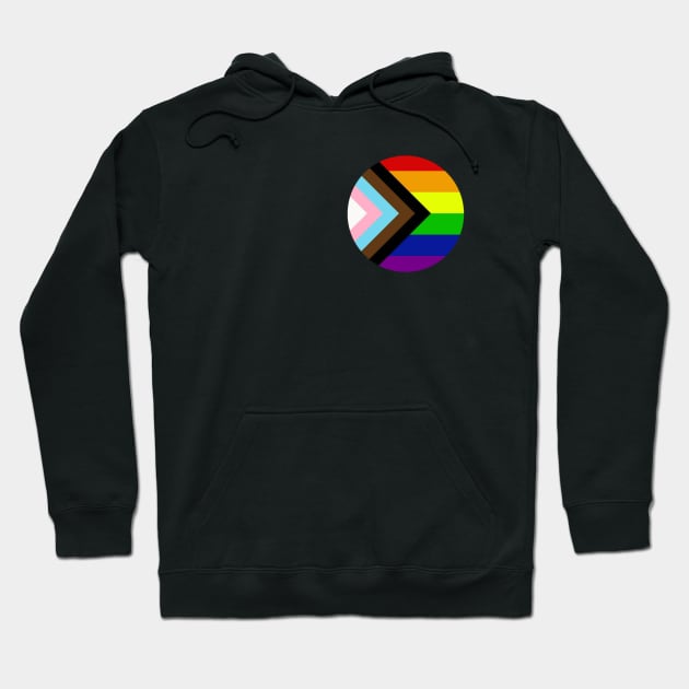 Progress Pride Rainbow Flag For Inclusivity Hoodie by PowderShot